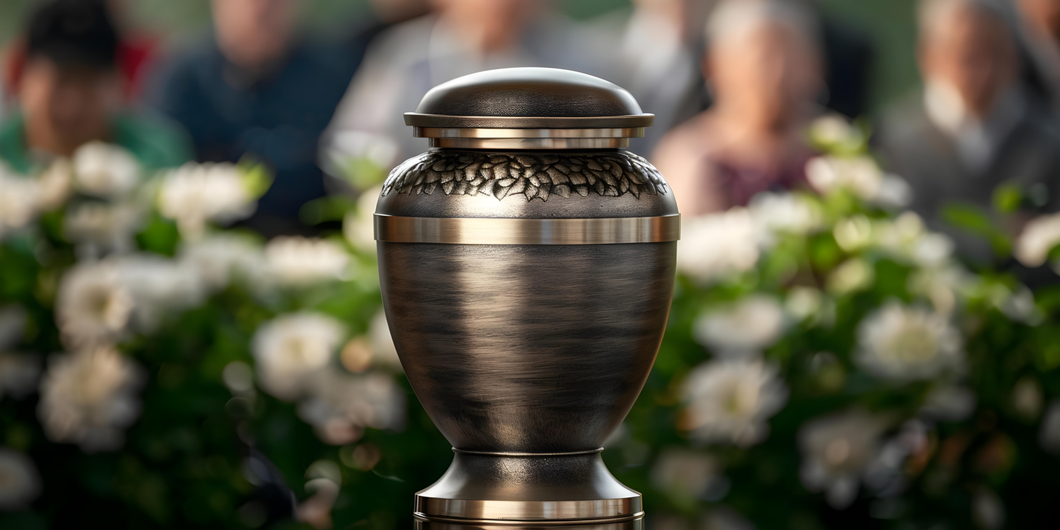 Sort urne ved bisættelse